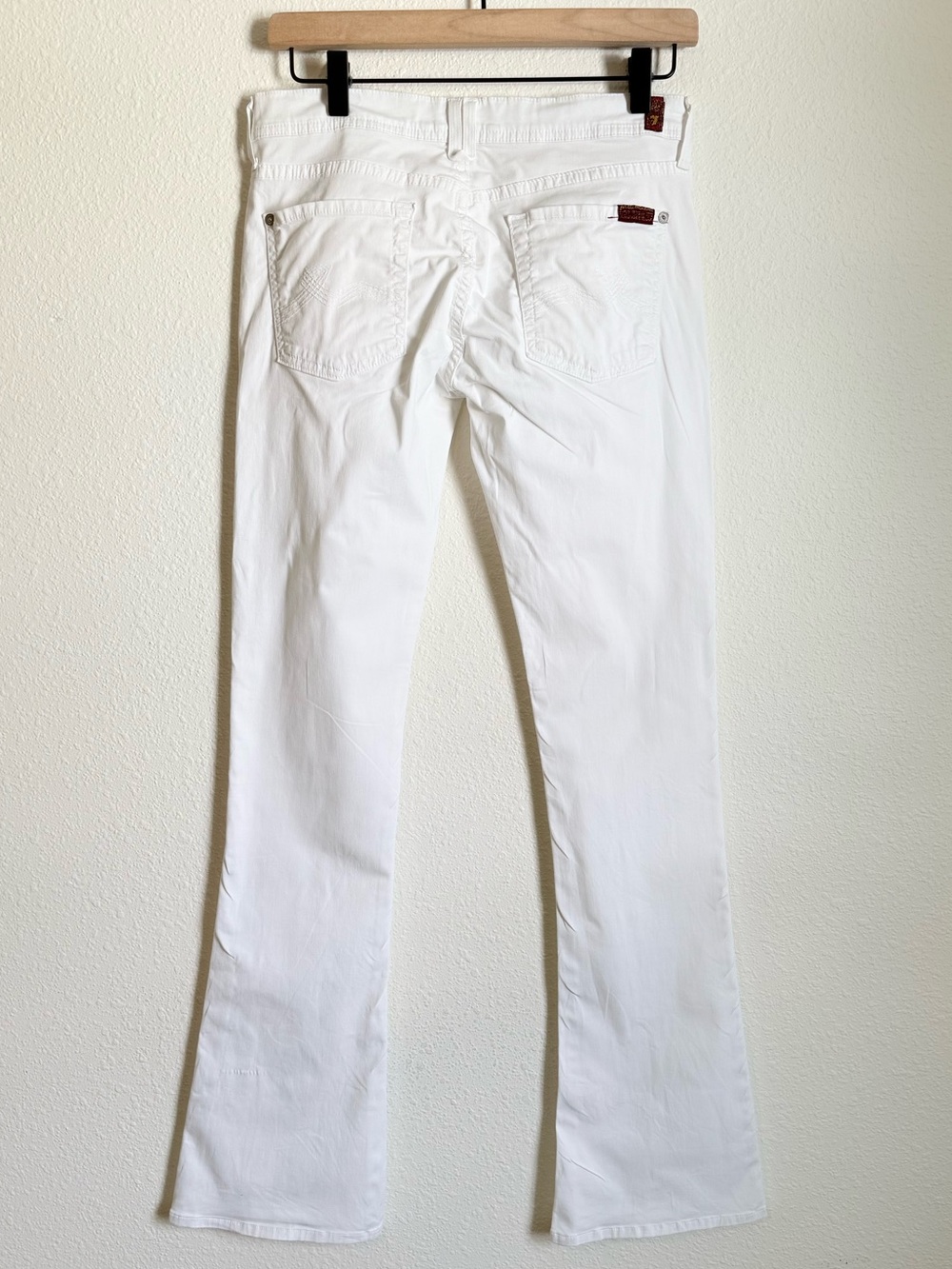 Vintage Seven for All Mankind Ultra Low Rise Flare Pants Y2K Mcbling Boho Chic - Picture 5 of 11